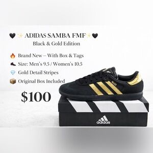 adidas Black and Gold Sneakers
